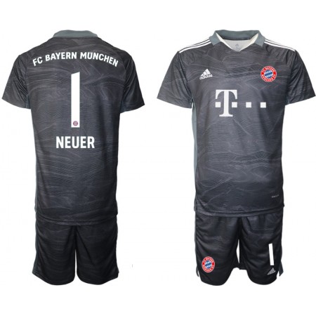 Tenue FC Bayern Munich Manuel Neuer 1 Gardien Enfant Exterieur 2021-2022 Maillot de Foot